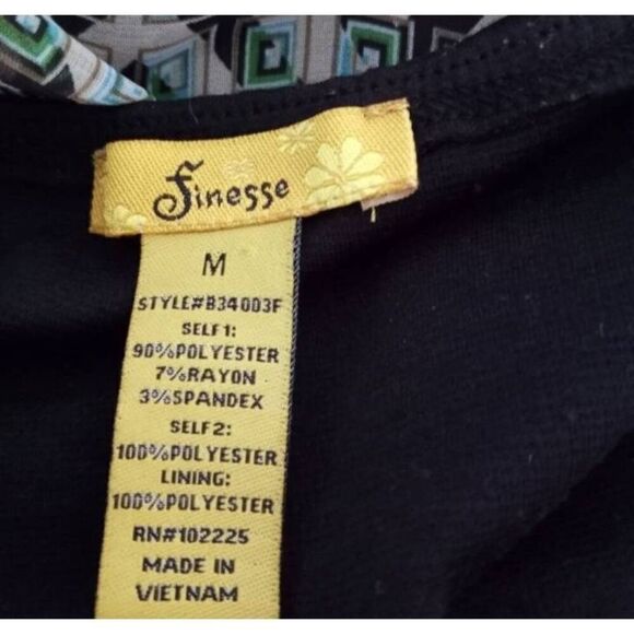 FINESSE BLACK MULTICOLOR MAXI DRESS SZ.M EUC. - Picture 6 of 7